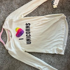 Girls unicorns long sleeve top NWT